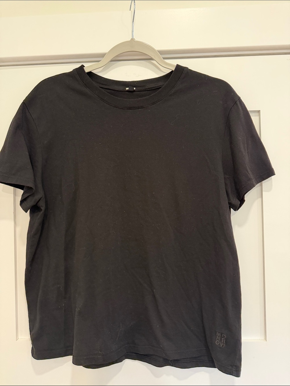 Monrow Black Short Sleeve Crew T-Shirt